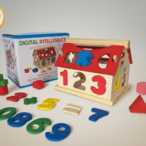 Wooden House Building Puzzle Set