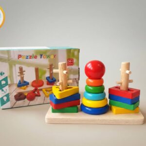 Wooden Puzzle Tower