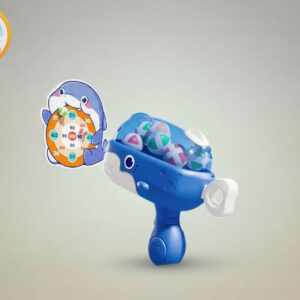 Interactive Whale Ball Gun with Sticky Ball Target | Kids Shooting Toy