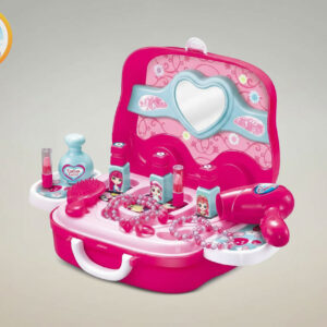 Girls Beauty Makeup Play Set Toy – Kids Vanity Suitcase with Accessories